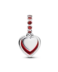 Pandora Red Murano Glass Heart Double Dangle Charm