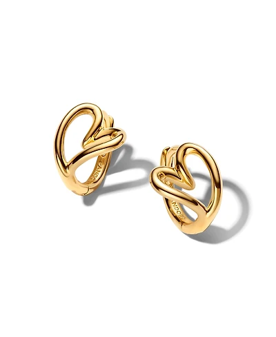 Pandora Organically Shaped Heart Small Hoop Earrings