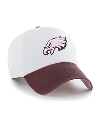 '47 Brand Men's Women's Stone/Burgundy Philadelphia Eagles Love Letter Clean Up Adjustable Hat