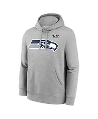 Nike Men's Jaxon Smith-Njigba Heather Gray Seattle Seahawks Super Bowl Lx Patch Name Number Hoodie