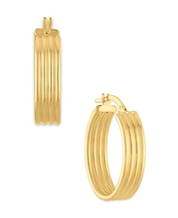 Macy's Oval Hoop Earrings in 10k Gold