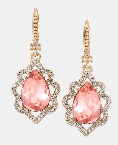 Marchesa Pave & Pear-Shape Crystal Drop Earrings