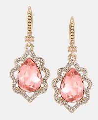 Marchesa Pave & Pear-Shape Crystal Drop Earrings