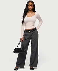 Edikted Women's Mercedes Knitted V Neck Sweaters