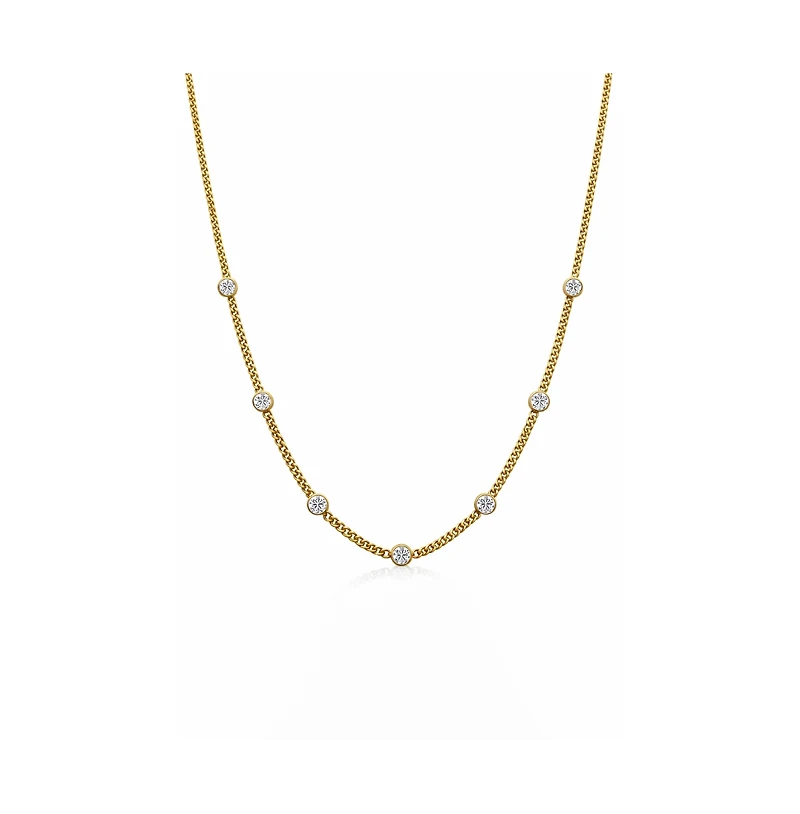Dloria Seraphina Bezel Link Necklace