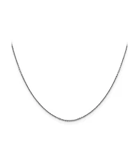 Curata Jewelry Solid 18k White Gold Italian Polished Cable Chain Necklace