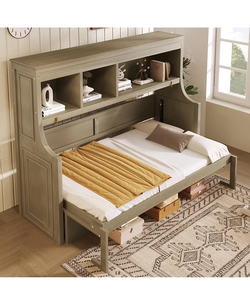 Streamdale Furniture Twin Over Full Metal Bunk Bed with Ladder & Safety Rail