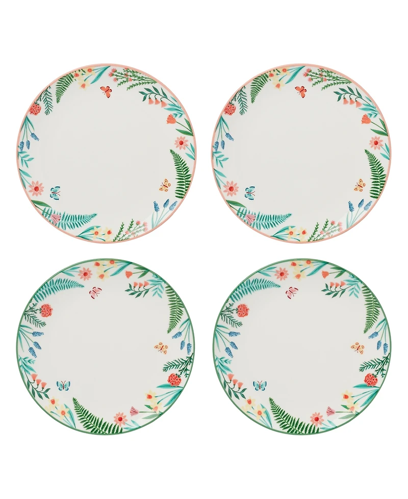 Oneida First Blooms Accent Plates, Set of 4, Service for 4