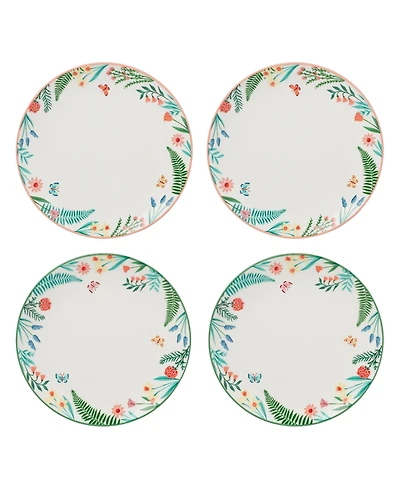Oneida First Blooms Accent Plates, Set of 4, Service for 4