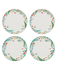 Oneida First Blooms Accent Plates, Set of 4, Service for 4