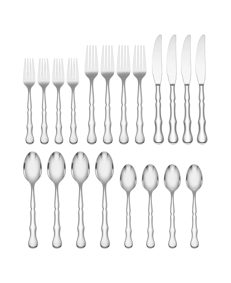Cambridge Silversmiths Amaryllis Mirror 20-Pc. Flatware Set