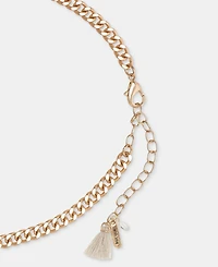 lonna & lilly Gold-Tone Chain Stone Frontal Necklace