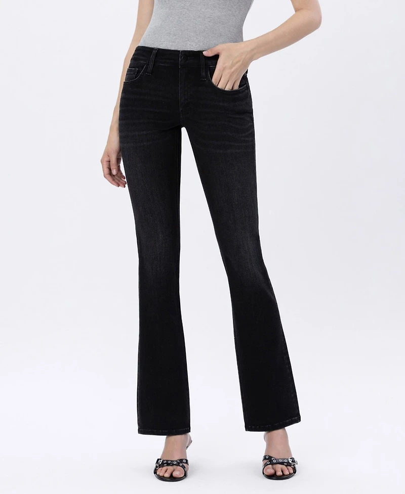 Flying Monkey Women's Mid Rise Full Length Bootcut Jeans