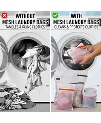 Zulay Kitchen 7 Pack Reusable Mesh Laundry Bags for Delicates (2 Small, 2 Medium, 1 Large, 2 Bra Bags)