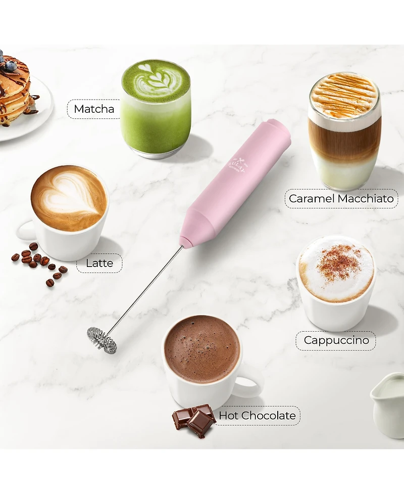 Powerful Handheld Mini FrothMate Milk Frother Stainless Steel