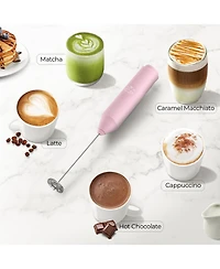 Powerful Handheld Mini FrothMate Milk Frother Stainless Steel