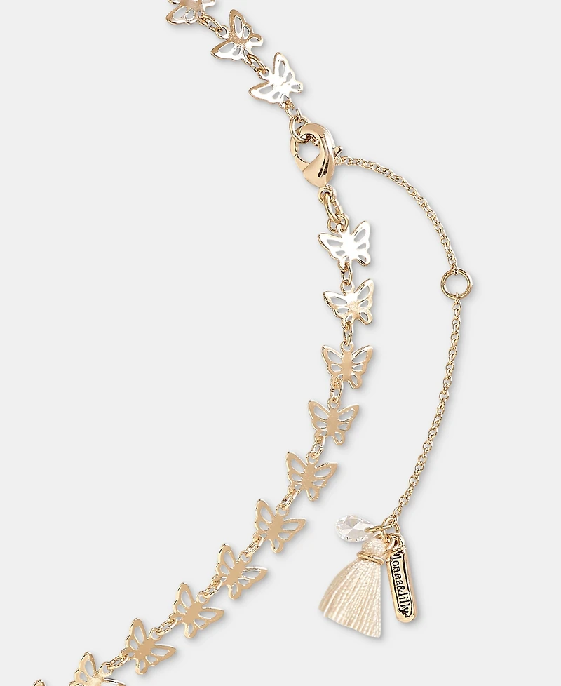 lonna & lilly Gold-Tone Butterfly Collar Necklace