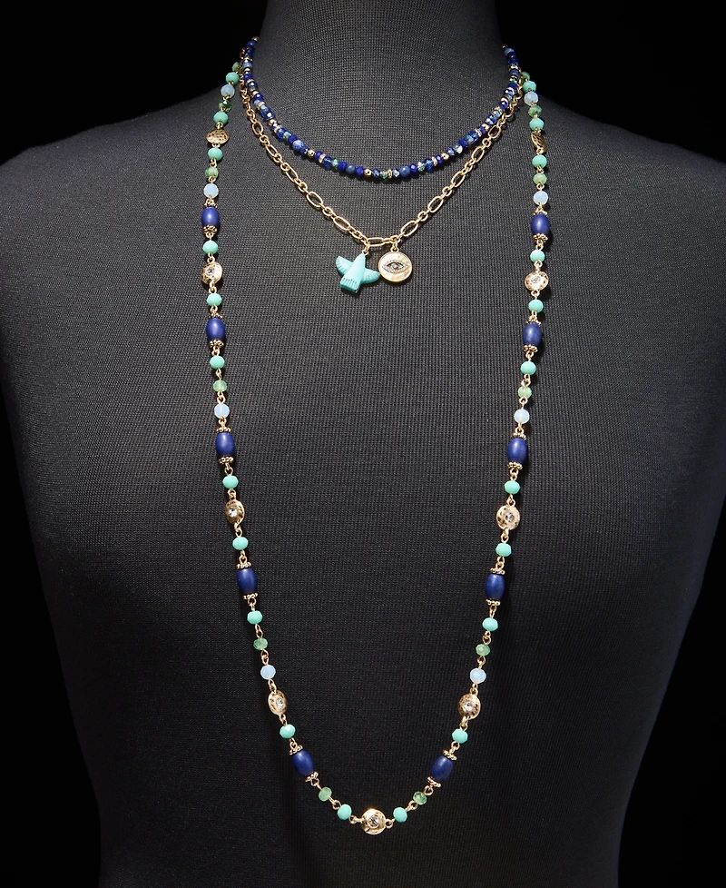 lonna & lilly Beaded Layered Strand Necklace, 16" + 3" extender