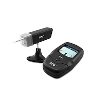 Pyle Waterproof Wireless Hd Backup Camera, Night Vision Illumination, Lcd Display Screen, with Built-in Rechargeable Battery, Black. (PLCMH6)