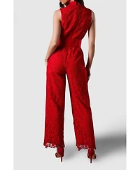 Coast Women's Lisa Lace Belted Jumpsuit