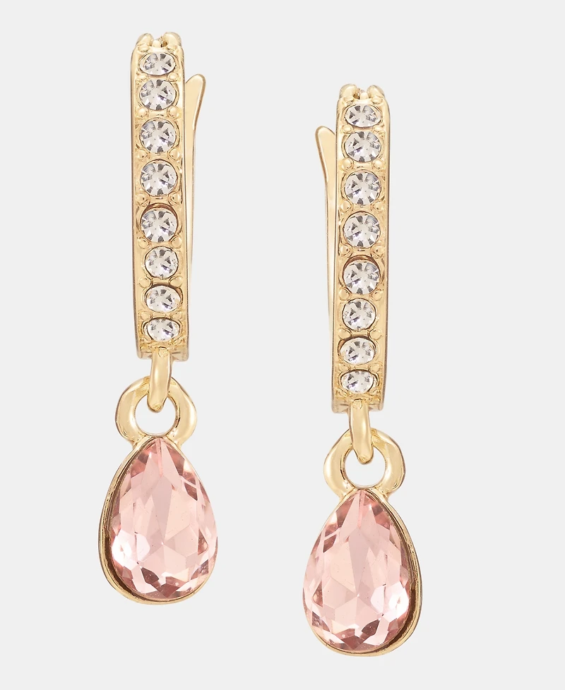 Givenchy Crystal Charm Huggie Hoop Earrings