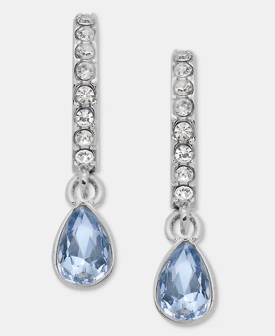 Givenchy Crystal Charm Huggie Hoop Earrings