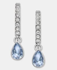 Givenchy Crystal Charm Huggie Hoop Earrings