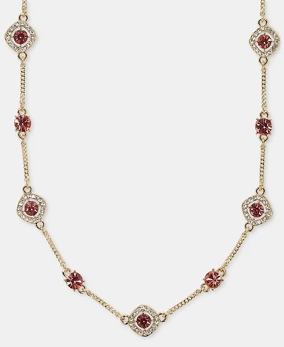Givenchy Crystal Station Collar Necklace, 16" + 3" extender