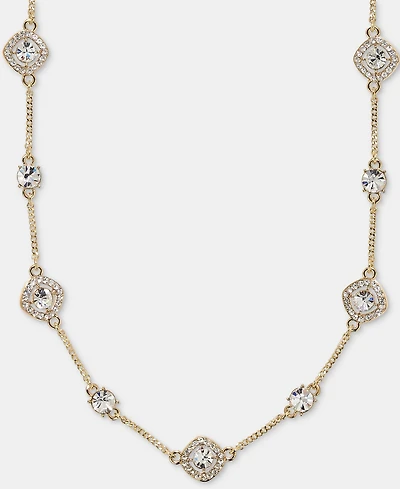 Givenchy Crystal Station Collar Necklace, 16" + 3" extender