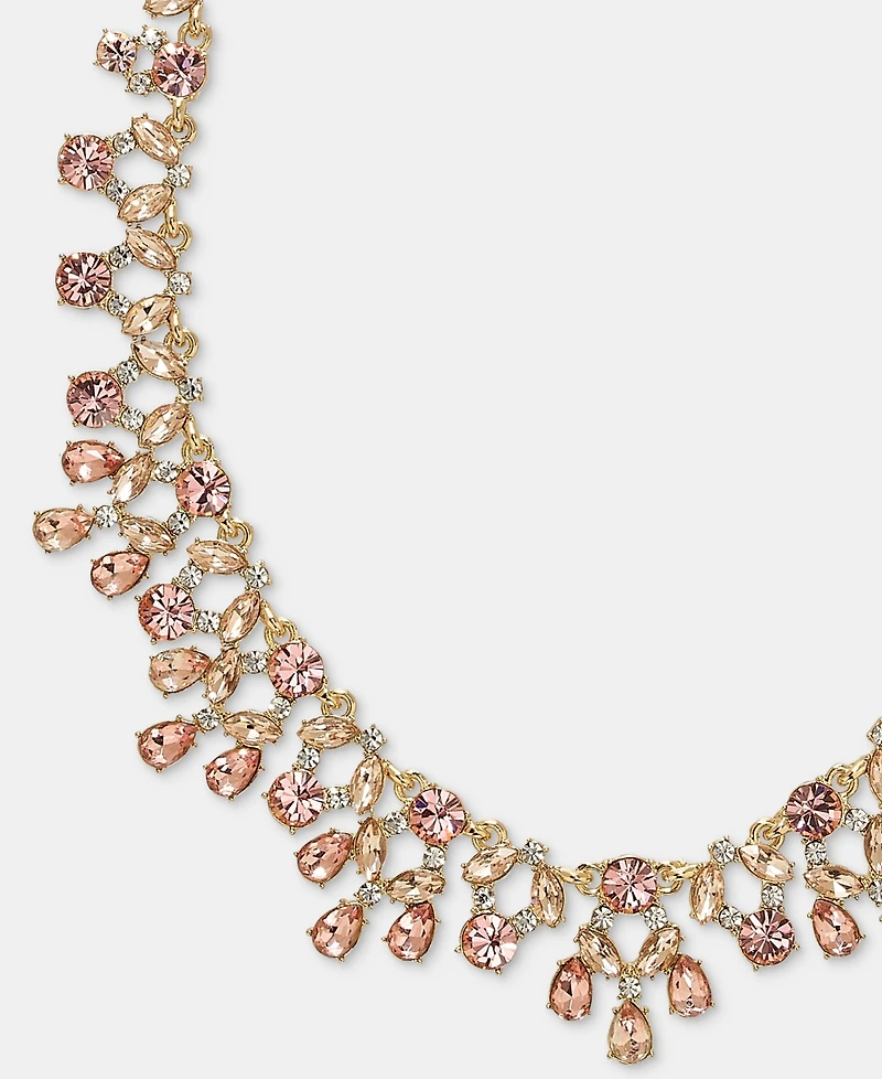 Givenchy Crystal Cluster Statement Necklace, 16" + 3" extender