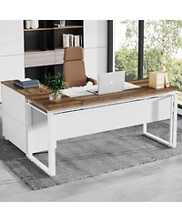Tribesigns L-Shaped Desk with Drawers, 63" Office Desk with File Cabinet