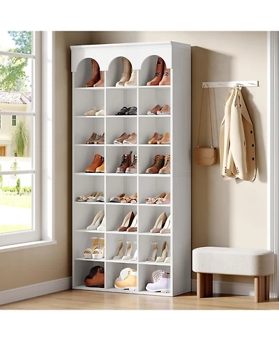 Tribesigns 70.87" Tall Shoe Storage Cabinet with 24 Cubbies, Freestanding Shoes Rack Organizer