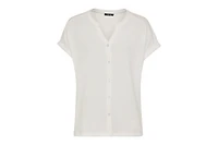 Olsen Women's waffle Knit Button Front T-Shirt