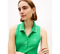 Tommy Hilfiger Women's Sleeveless Script Polo T-Shirt