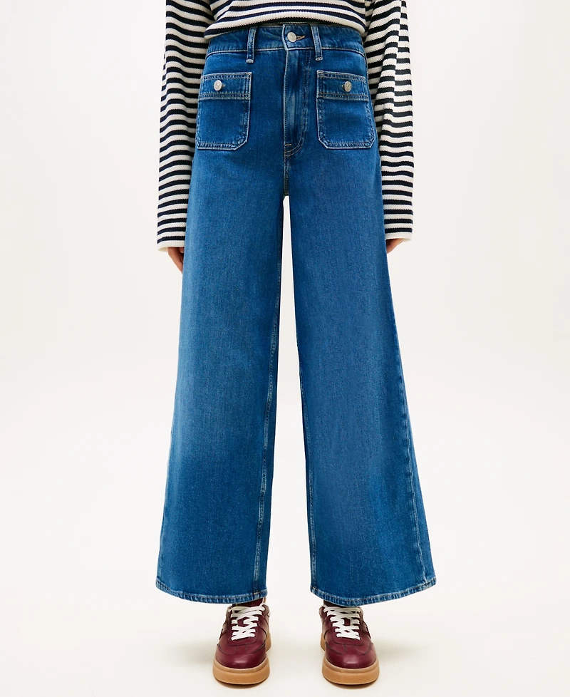Tommy Hilfiger Women's Wide-Leg High-Rise Jeans