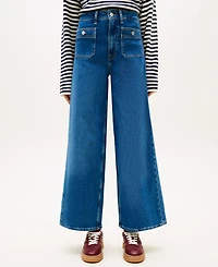 Tommy Hilfiger Women's Wide-Leg High-Rise Jeans