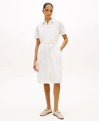 Tommy Hilfiger Broderie Knee-Length Short-Sleeve Shirt Dress