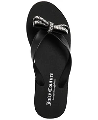 Juicy Couture Women's Boujee Platform Thong Wedge Sandals