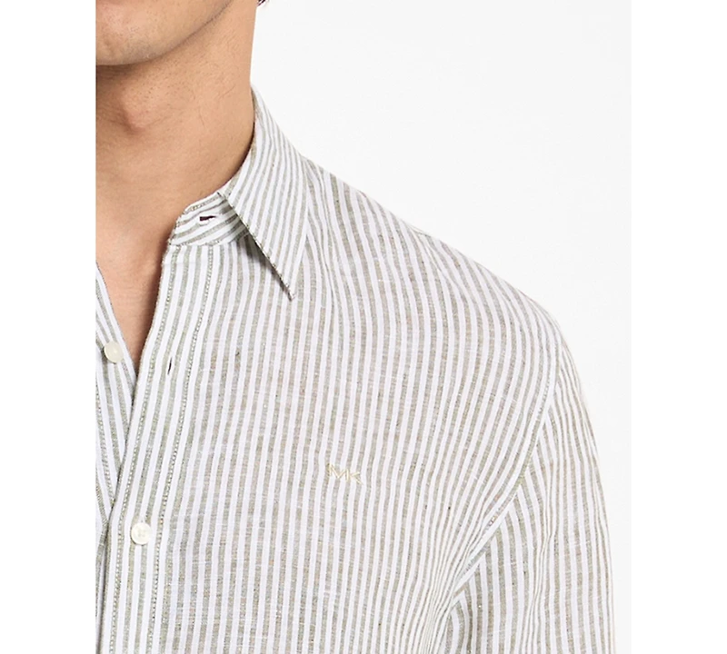 Michael Kors Men's Striped Long-Sleeve Shirt