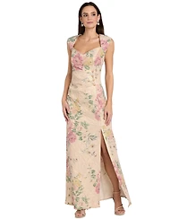 R & M Richards Women's Lace Sweetheart Neck Gown