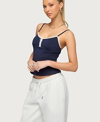 Edikted Women's Olezka Contrast Lacey Tank Top