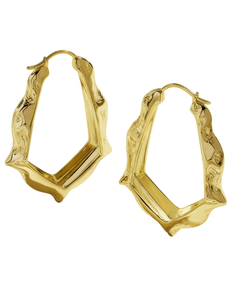 Kendra Scott 14k Gold Over Brass Adriana Scallop Frame Hoop Earrings