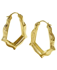 Kendra Scott 14k Gold Over Brass Adriana Scallop Frame Hoop Earrings