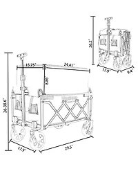 Rainsken All-in-One Convertible Folding Wagon Cart