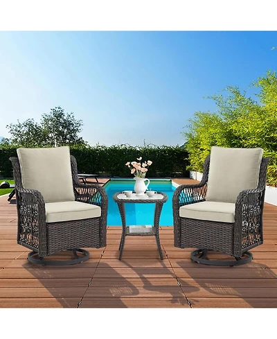 gaomon 3-Piece Outdoor Patio Bistro Set