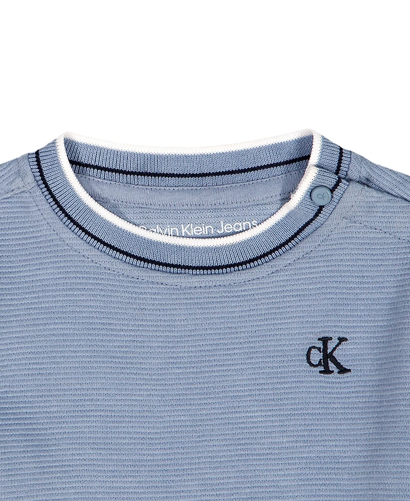 Calvin Klein Baby Boys' Short-Sleeve T-Shirt and Shorts, 2-Piece Set