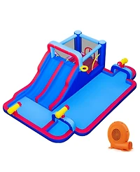 Mecale Inflatable Bounce House with 2 Water Slides & 3 Water Cannons, 680W Blower Included