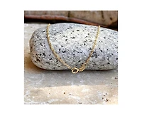 Curata Jewelry Solid 10k Gold 10 Inch 1.5mm Sparkle-Cut Singapore Chain Anklet