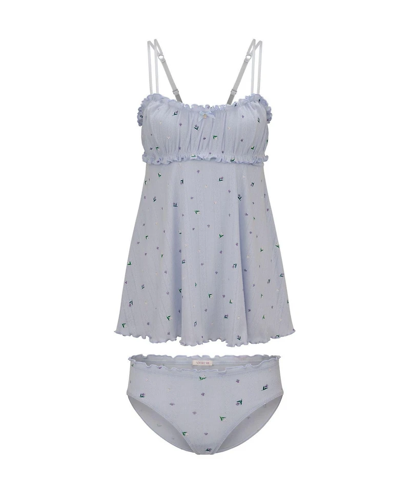 Adore Me Plus Ophylia Babydoll & Hipster Set