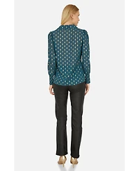 Yumi Women's Diamond Foil Print Blouse